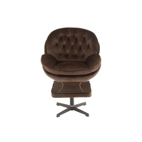Fauteuil Relax Et Son Repose Pied Tissu Et Métal