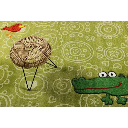 Tapis Enfant Animal Crocodile Vert 120x170