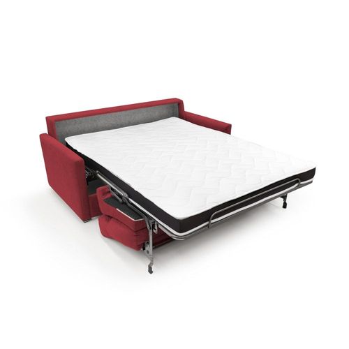 Canapé Lit Convertible En Tissu Imperméable 156 Cm Rouge