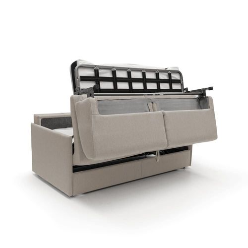 Canapé Lit Convertible En Tissu Imperméable 169 Cm Crème