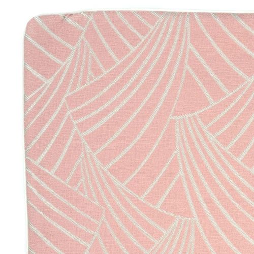 Housse De Coussin Imprimé Art Déco Polyester Rose Clair 40x40 Cm