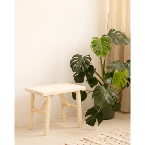 Tabouret En Bois De Sapin Naturelle 55x45cm