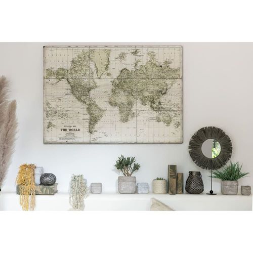 Tableau Cartes du monde Métal Vert