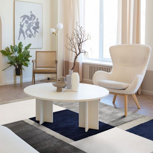 Tapis Graphique Contemporain Gris Bleu 150x200
