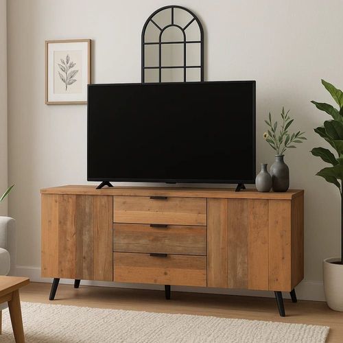 Meuble Tv En Bois Recyclé Et Métal Style Industriel