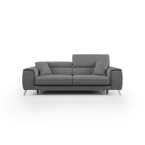 Canapé Avec Assises Coulissantes En Tissu 185 Cm Anthracite