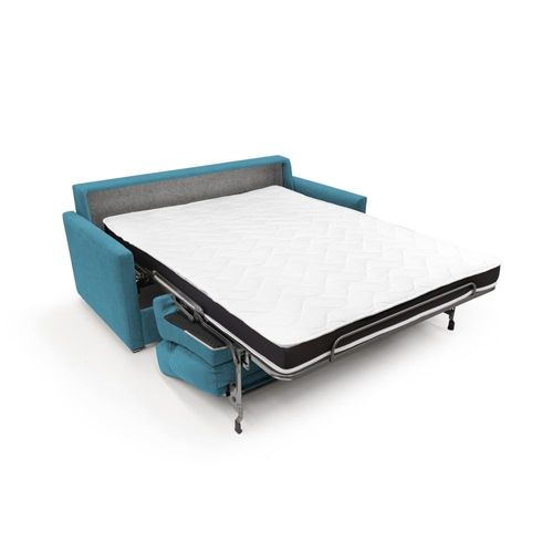 Canapé Lit Convertible En Tissu Imperméable 156 Cm Bleu Ciel