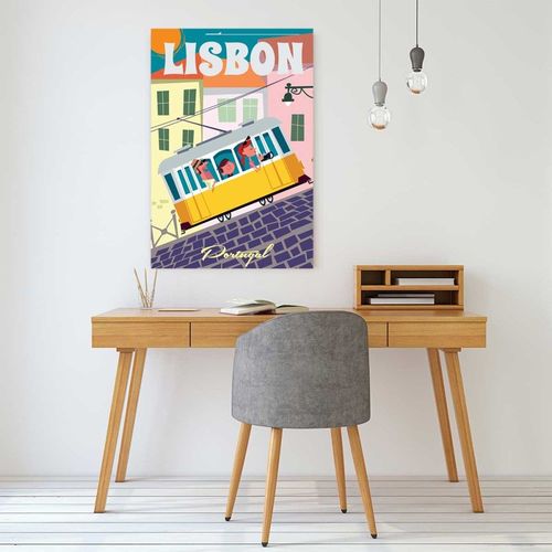 Tableau un week end à Lisbonne imprimé sur toile 40x60 cm