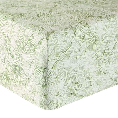 Drap Housse Percale Vert Clair 90x200 Cm