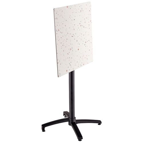 Table Haute De Terrasse 60x60 Cm Inclinable Stratifié Terazzo