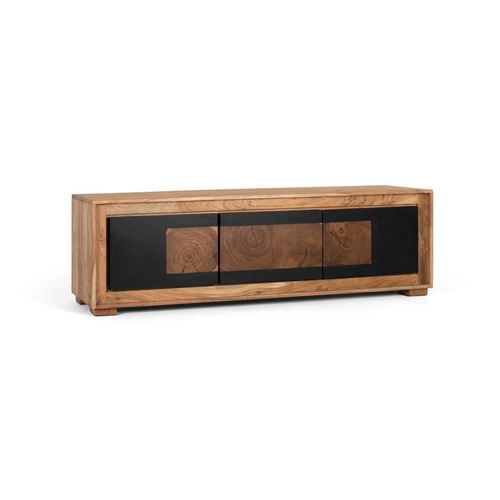 Meuble Tv 3 Portes En Bois De Manguier