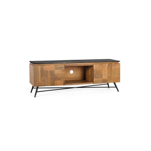 Meuble Tv En Bois De Manguier Finition Naturelle 150 Cm