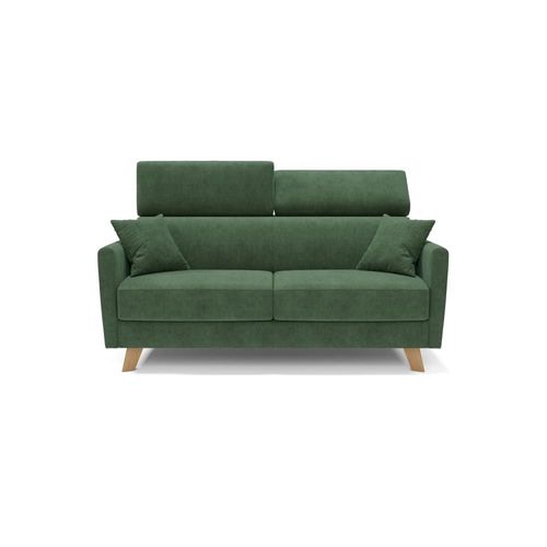 Canapé Convertible Avec Têtières Réglables 180 Cm Vert