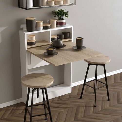Table À Manger Rétractable 2 Personnes En Bois - Bois Clair