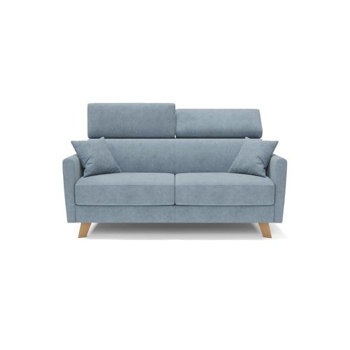 Canapé Convertible Avec Têtières Réglables 200 Cm Bleu