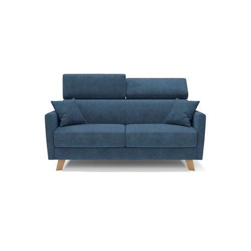 Canapé Convertible Avec Têtières Réglables 200 Cm Bleu