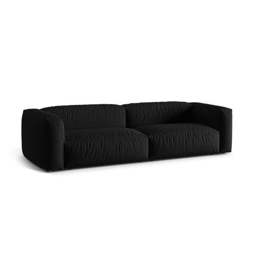 Canapé Modulaire 4 Places En Tissu Structurel Noir