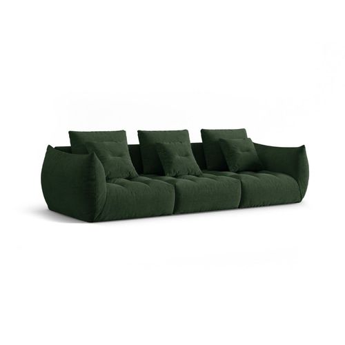 Canapé Modulaire 4 Places En Tissu Structurel Vert Mousse