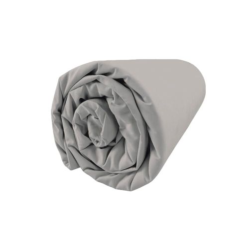 Drap Housse En Percale De Coton 90x190 Cm Gris
