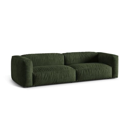 Canapé Modulaire 4 Places En Velours Vert
