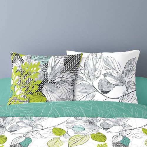 Parure De Couette 100% Coton Imprimée 260x240 2 Taies