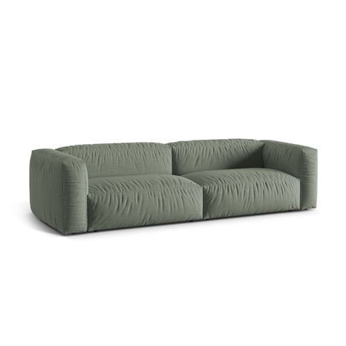 Canapé Modulaire 4 Places En Tissu Structurel Vert Mousse
