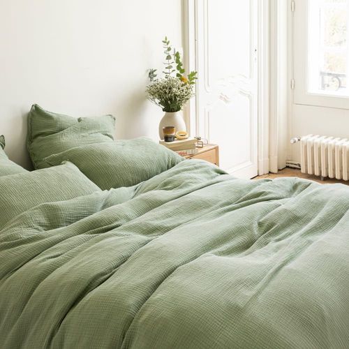 Housse De Couette En Gaze De Coton 140x200cm Sauge