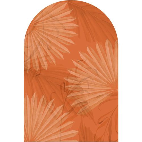 Papier Peint arche feuilles de palmier orange 135x90cm