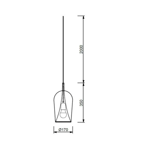 Suspension En Verre Cuivre