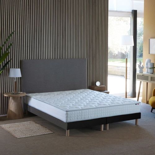 Pack matelas ressorts + sommier + couette + oreillers 2x80x200