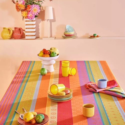 Nappe Pur Coton Multicolore 155x225 Cm