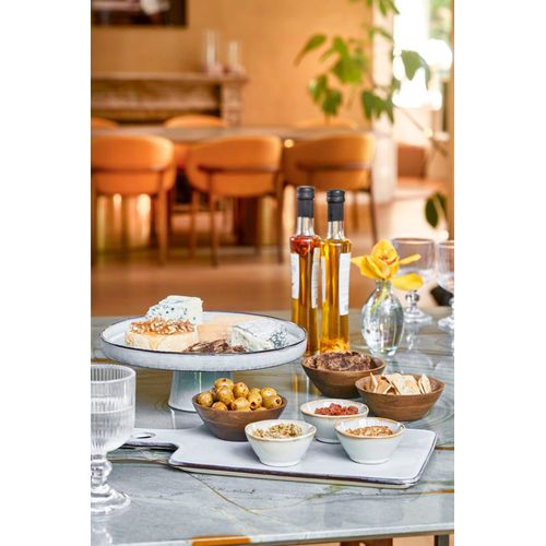 Plat À Gâteau En Grès Gris Clair D28