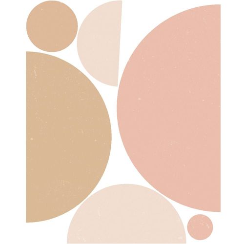 Papier Peint design abstrait demi cercles 110x90cm