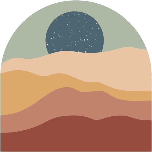 Papier Peint dune et étoiles 60x60cm