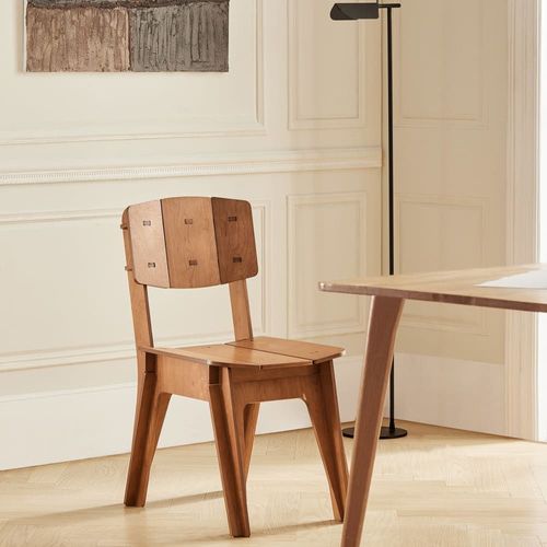 Chaise Design En Bois Structure Assemblée En Tenons Et Mortaises