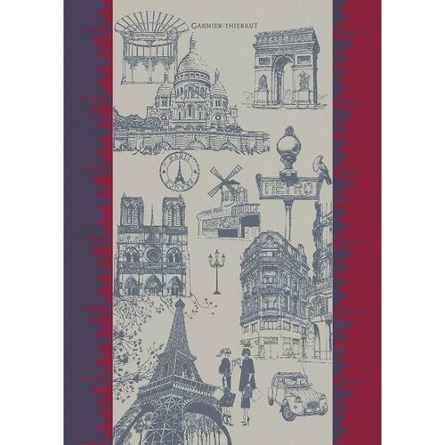 Torchon Pur Coton Bleu 56x77 Cm