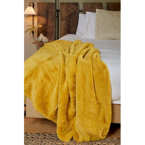 Plaid Polaire Jaune 200x150
