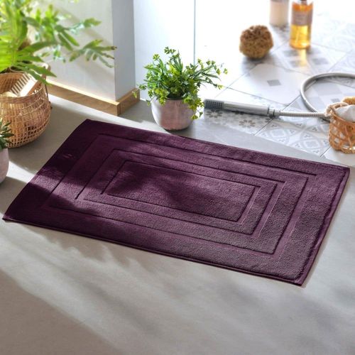 Tapis de bain en coton 900 g/m² violet aubergine 50x75
