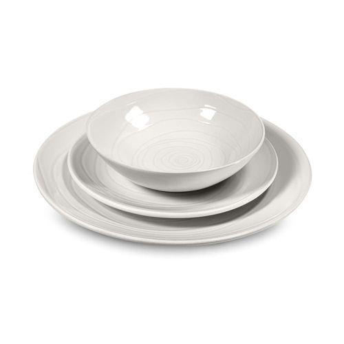 Assiette Dessert En Grès Blanc
