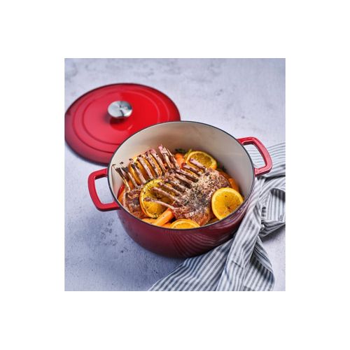 Cocotte En Fonte, Rouge, D 28 Cm