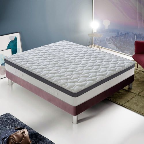 Matelas ressorts ensachés et mémoire de forme 160x190 épaisseur 28 cm