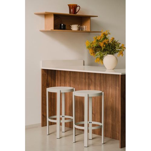 Tabouret De Bar En Acier Robuste, Gris, 65 Cm