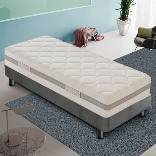 Matelas ressorts ensachés et mémoire de forme 80x200 épaisseur 22 cm
