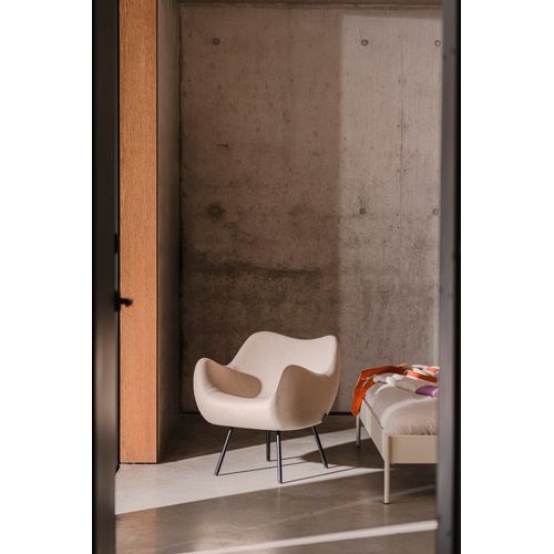 Fauteuil Rétro En Laine, Beige