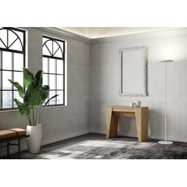 Console Extensible 90x48/308 Cm Effet Bois Chêne Nature