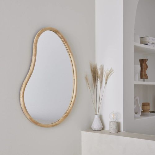 Miroir organique naturel en bois de sapin 95cm