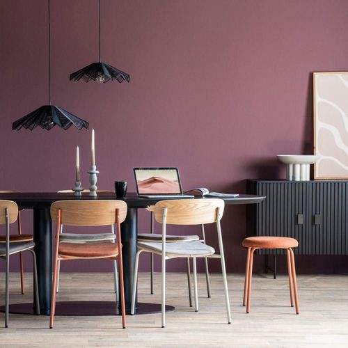 Tabouret Design En Tissu - Terracotta