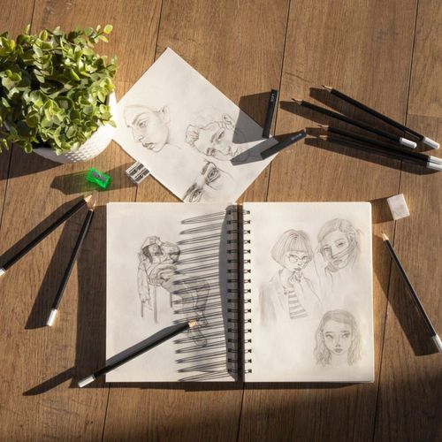 Kit De Dessin 19 Accessoires Noir