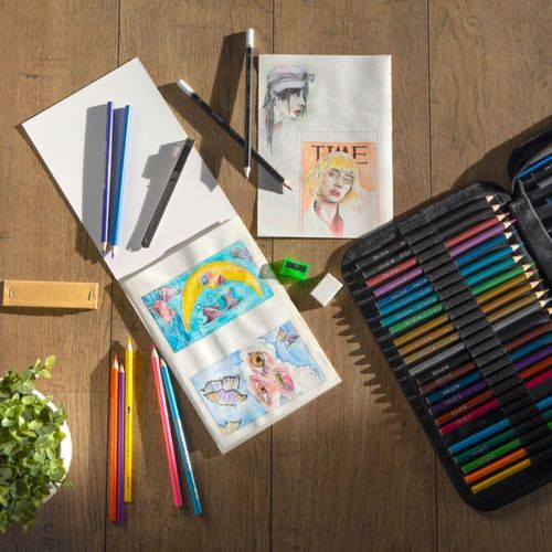 Kit De Dessin 74 Accessoires Noir
