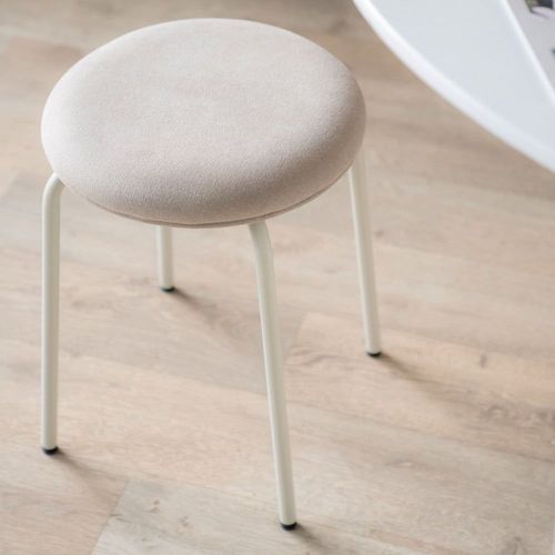 Tabouret Design En Tissu - Beige